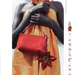 Zara Flower Trim Crossbody Red NEW WITH TAG!